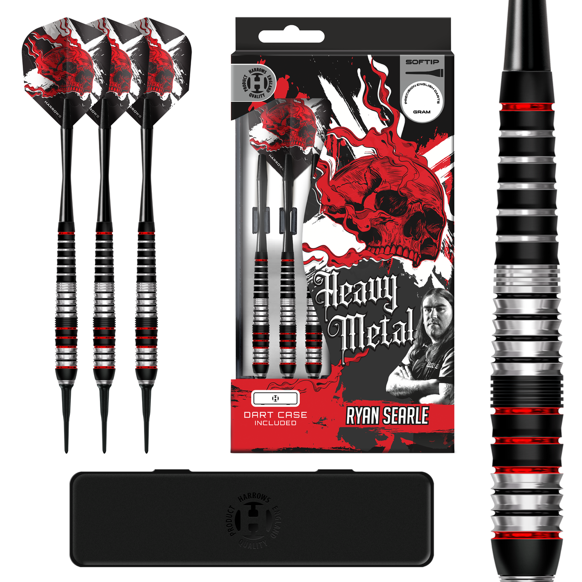 Heavy Metal Ryan Searle Stainless Steel Soft Tip Darts