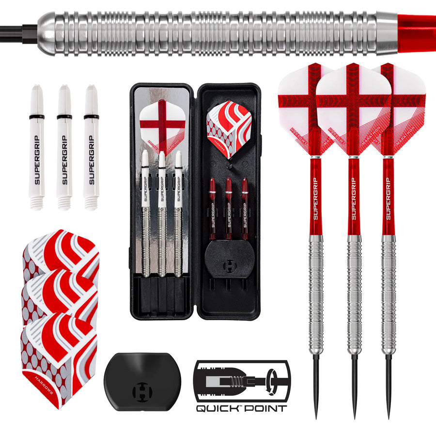 England 90% Quick Point Darts - The Beautiful Game Selection
