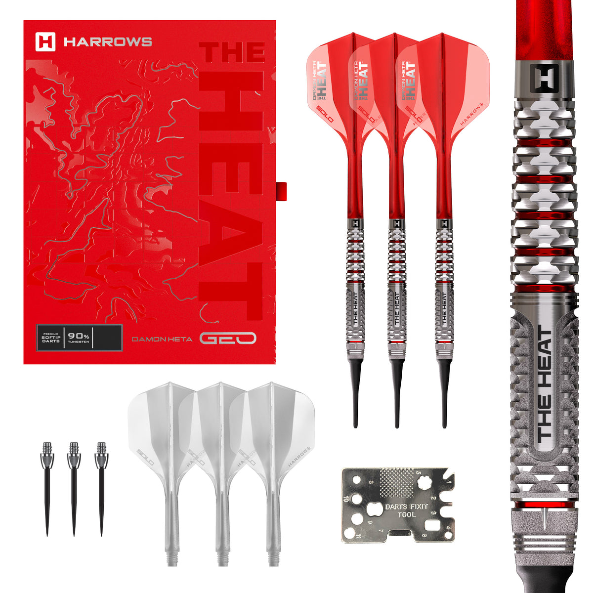 Damon Heta Geo 90% Tungsten Soft Tip Darts