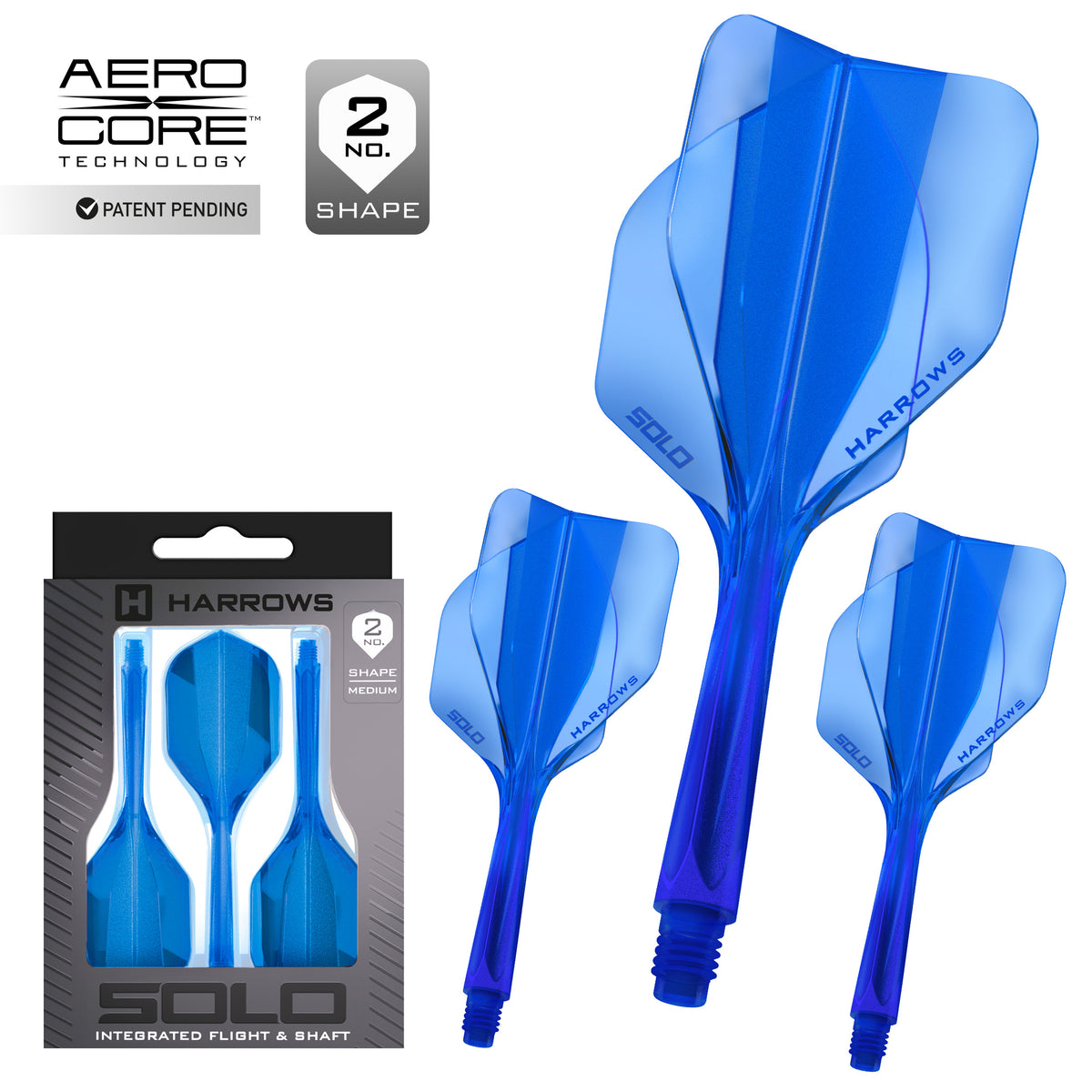 Solo No.2 Integrated Flight and Shaft - Blue
