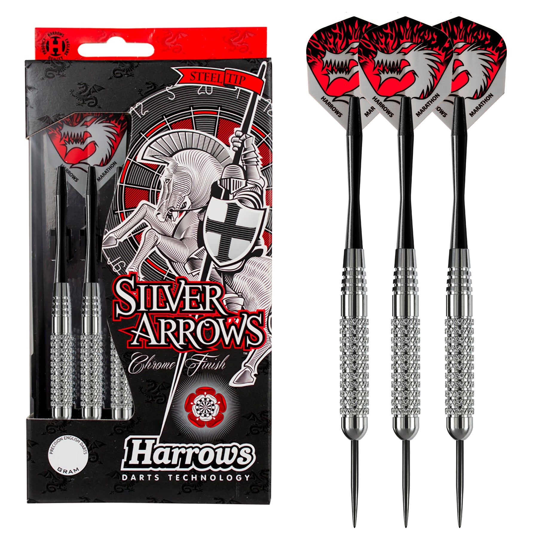 Silver Arrows - Knurled Steel Tip Darts
