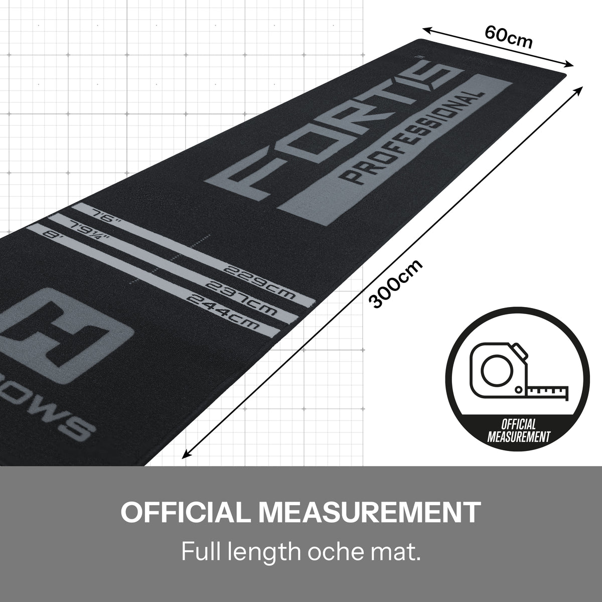 Fortis Darts Mat - Grey
