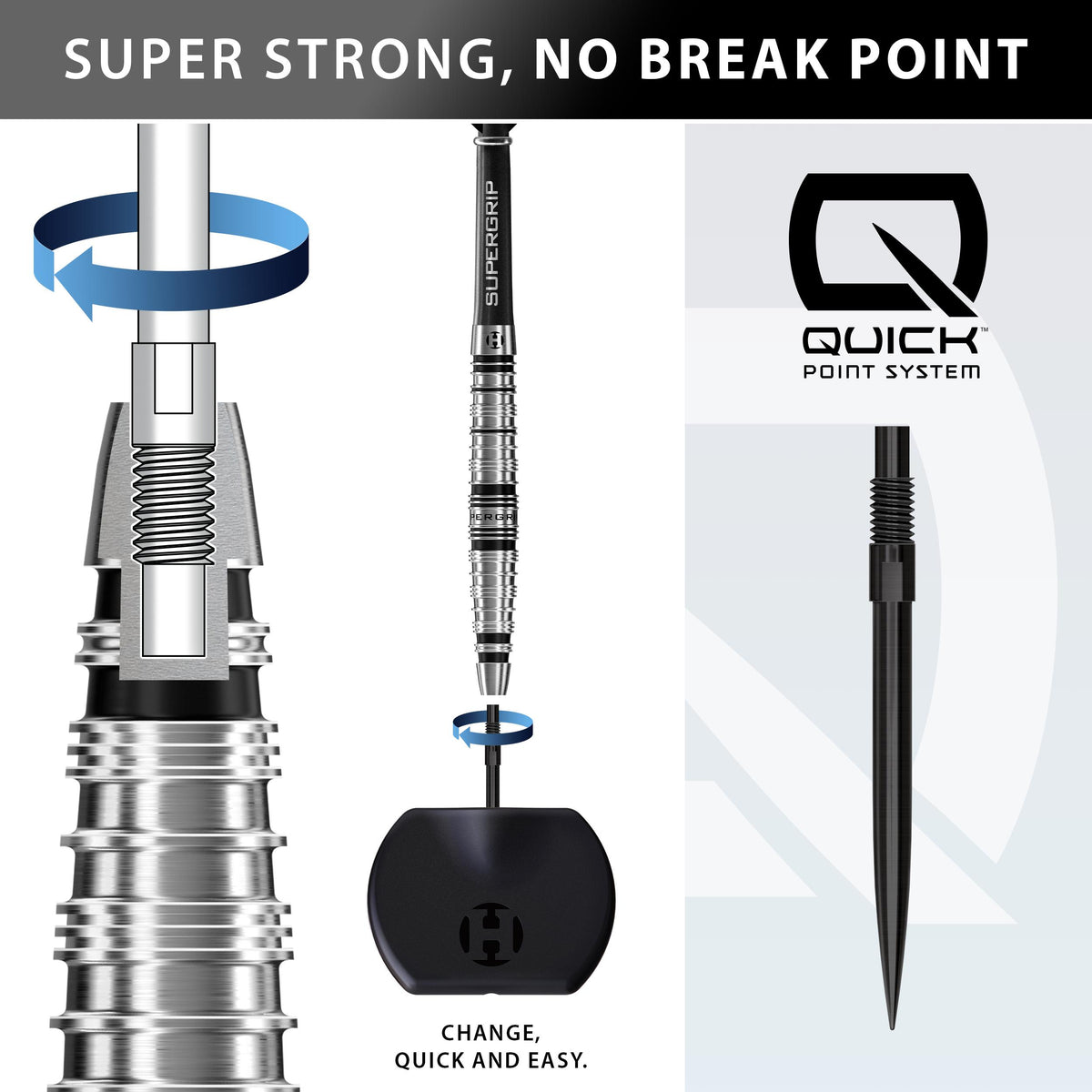 Supergrip QP Torpedo 90% Quick Point Darts