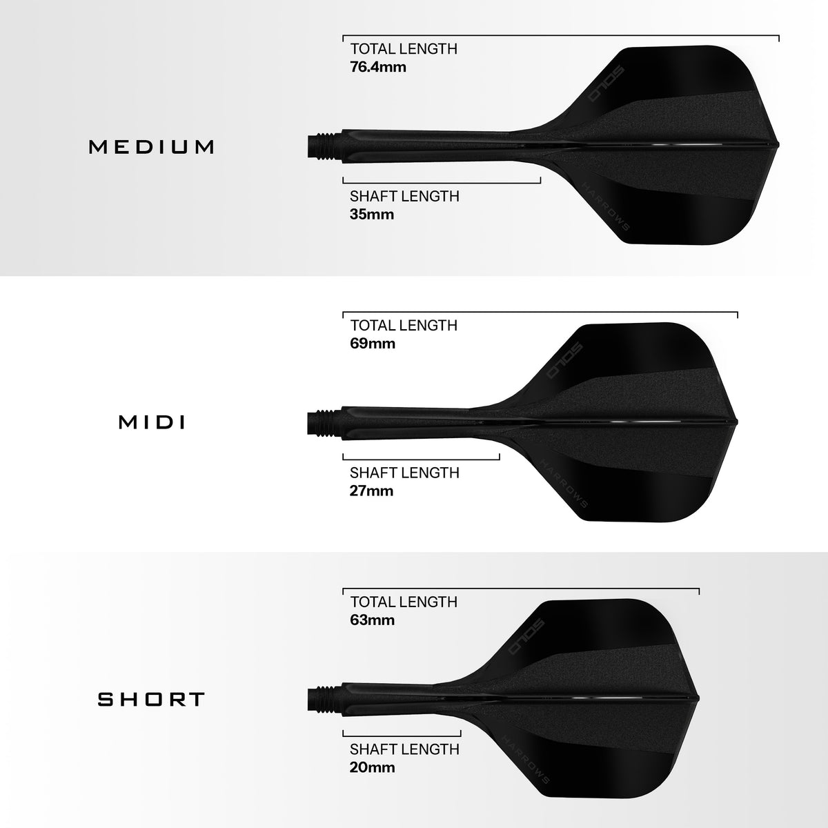 Solo No.2 Integrated Flight and Shaft - Black
