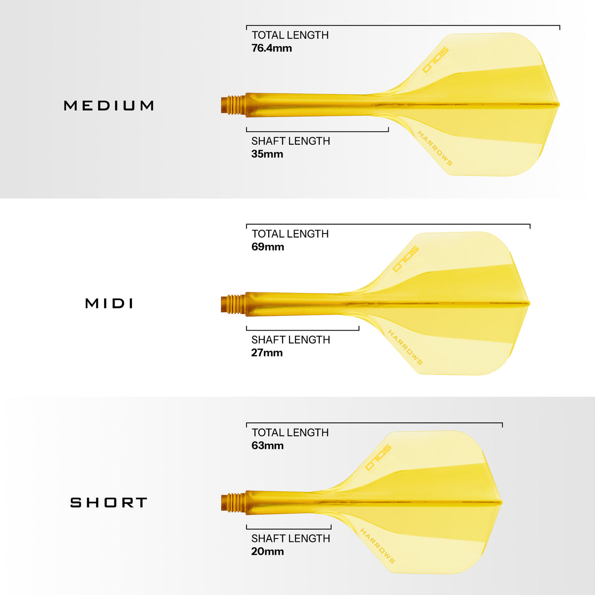 Solo No.2 Integrated Flight and Shaft - Yellow