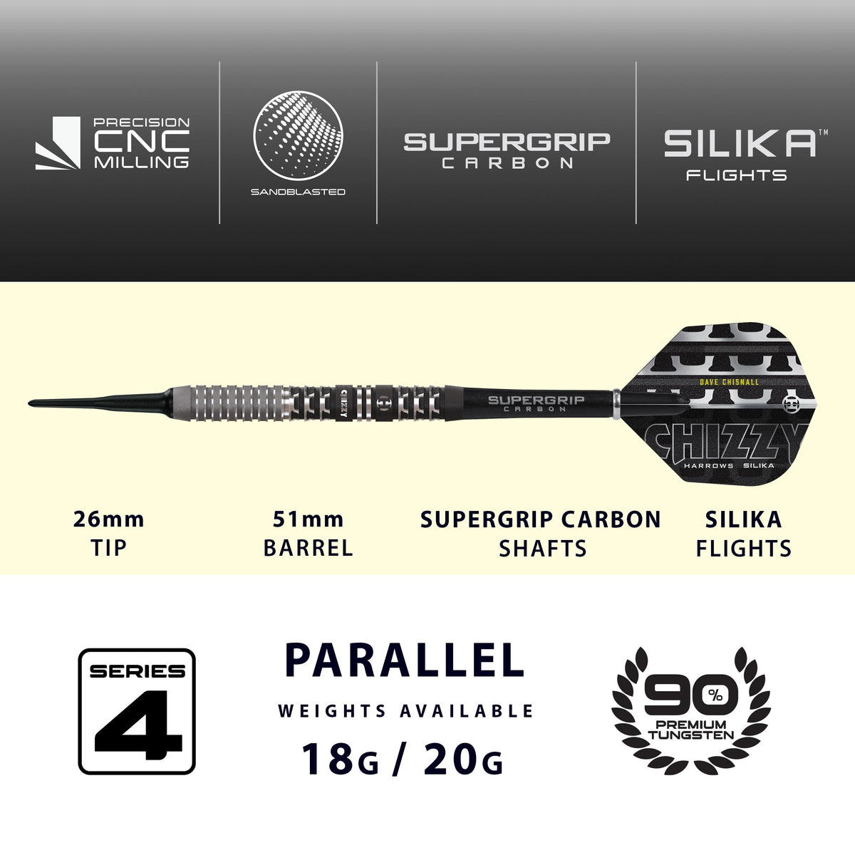 Chizzy 90% Series 4 Soft Tip Darts