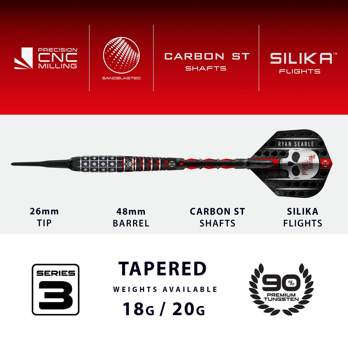 Ryan Searle 90% Series 3 Soft Tip Darts