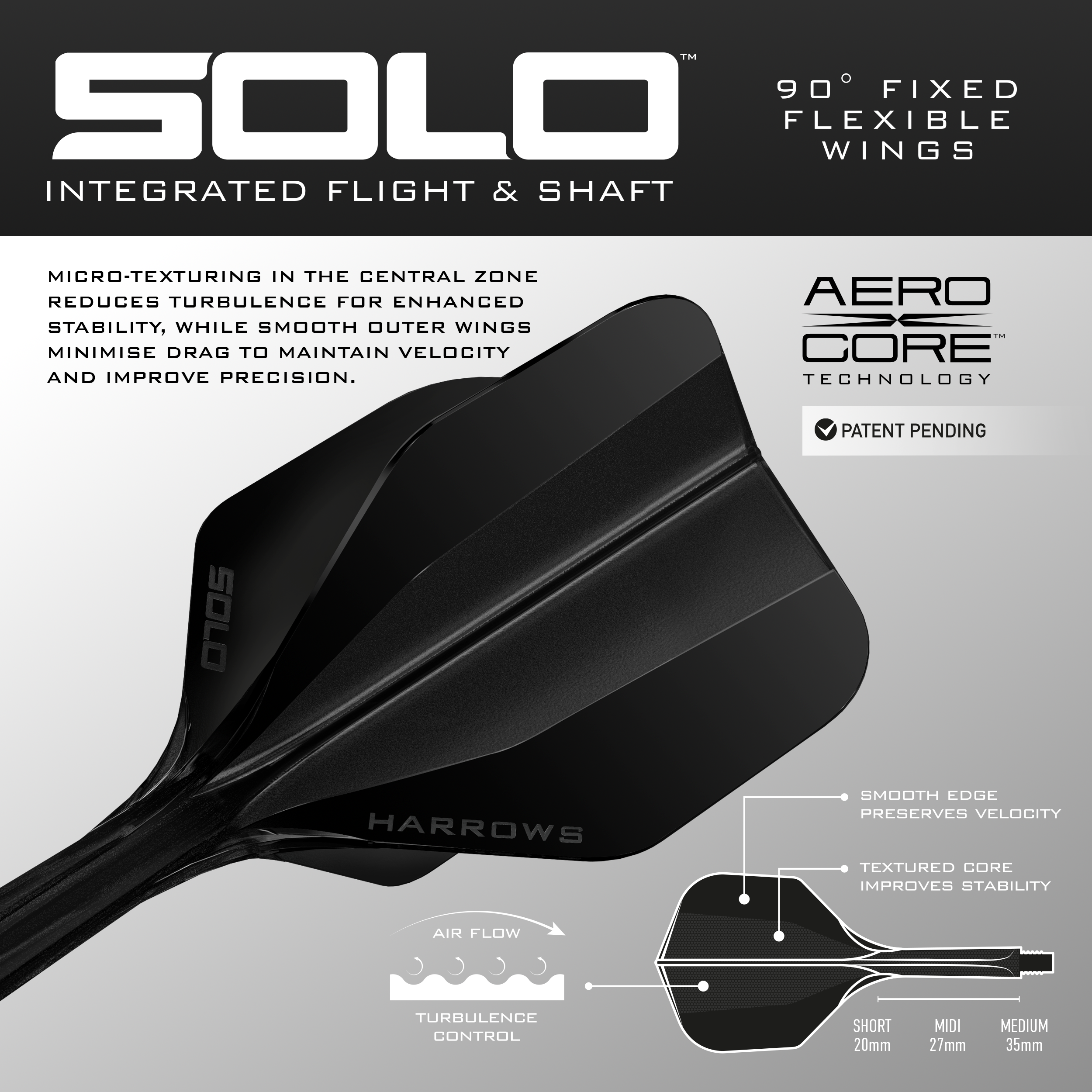 Black Solo integrated flight and shaft system technical details including Aero Core Technology