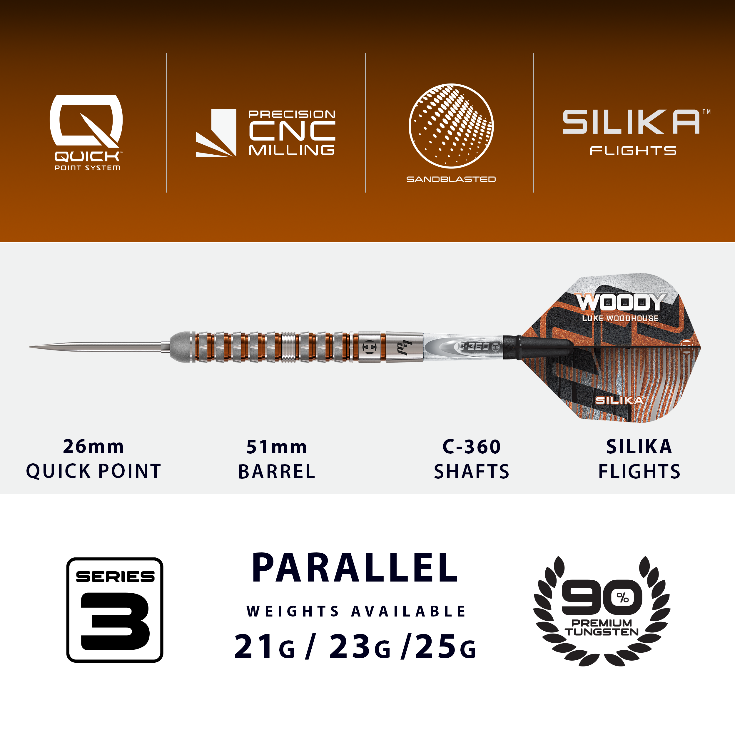 Luke Woodhouse 90% Series 3 Quick Point Darts