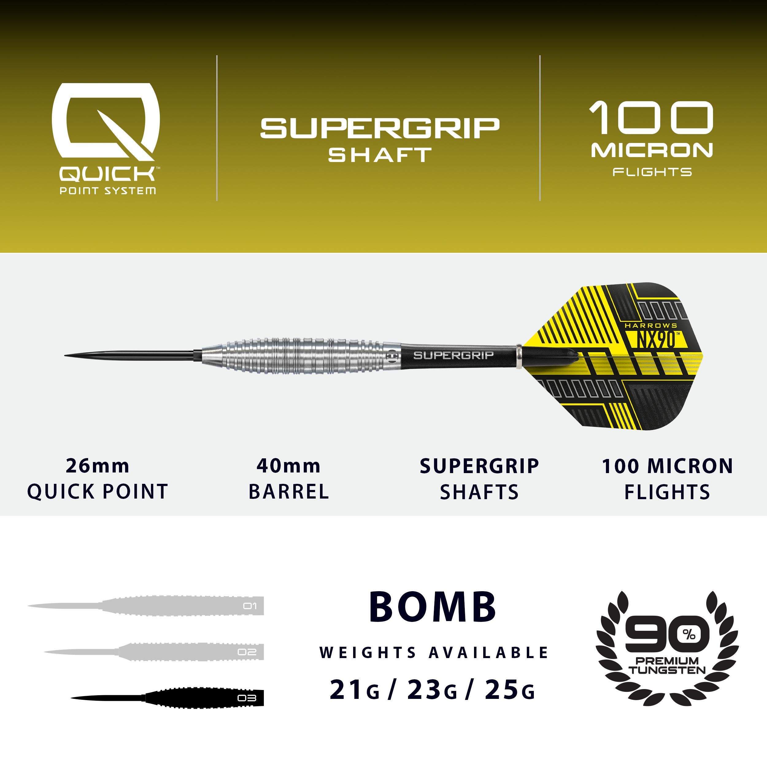 NX90 Bomb 90% Quick Point Darts