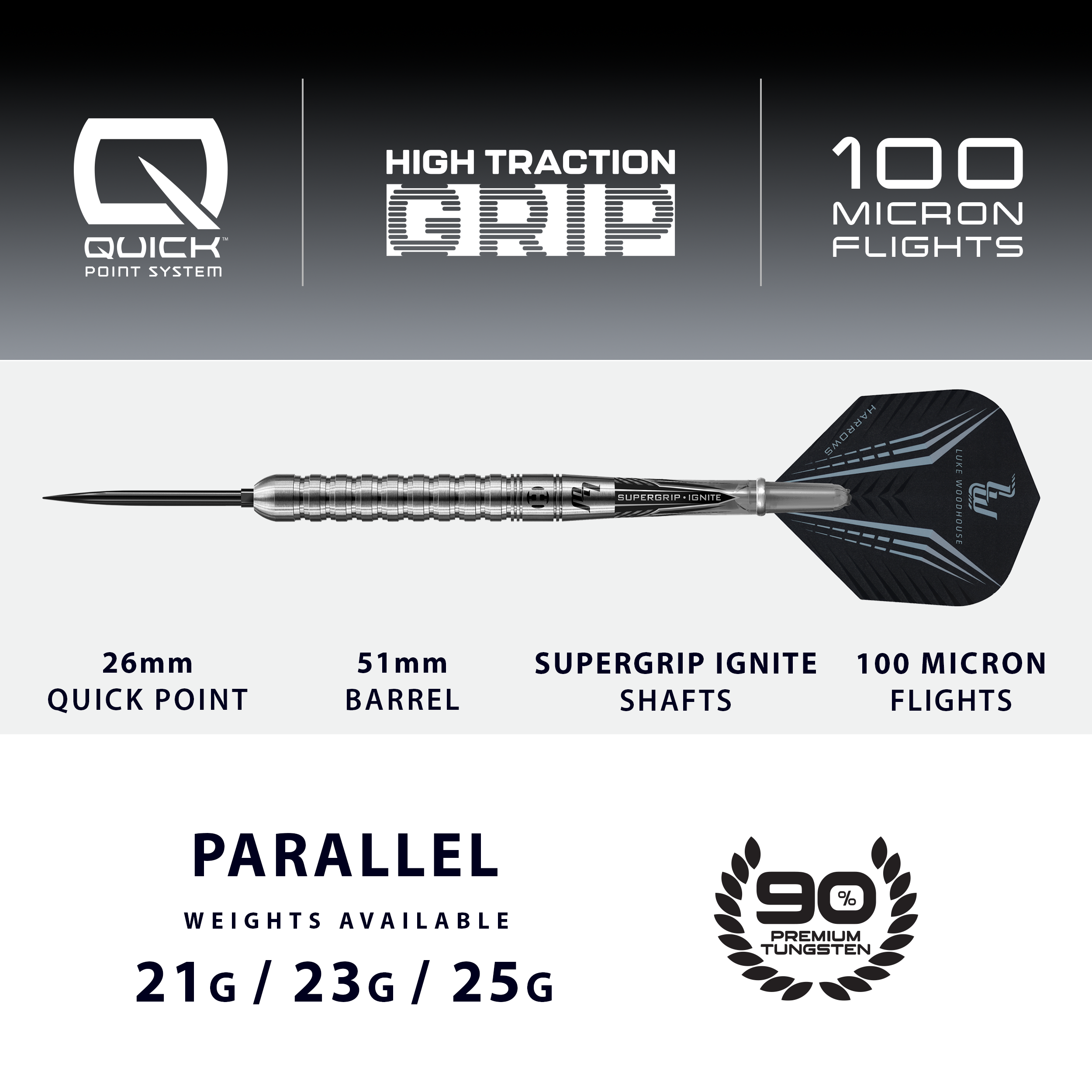 Luke Woodhouse 90% Quick Point Darts