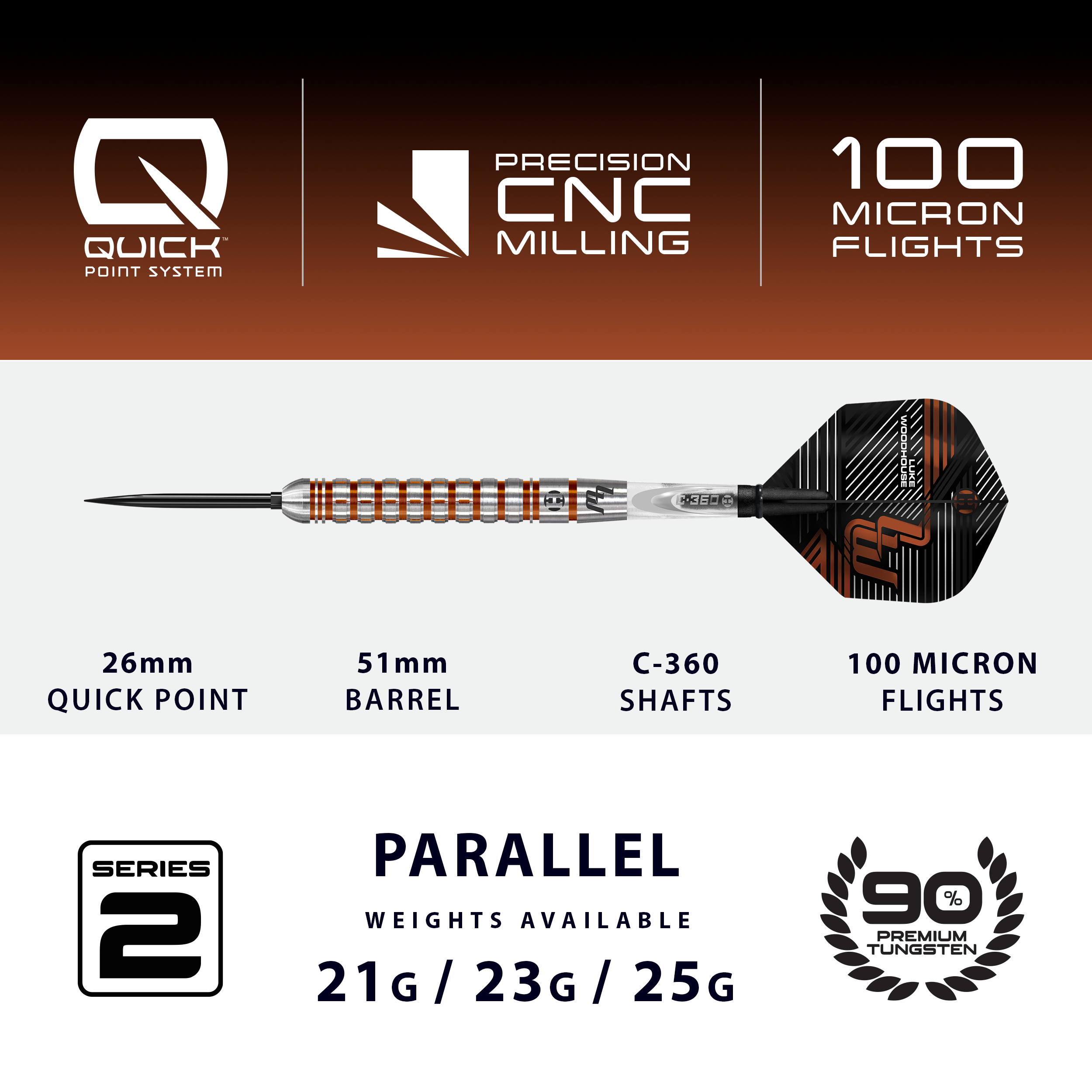 Luke Woodhouse 90% Series 2 Quick Point Darts