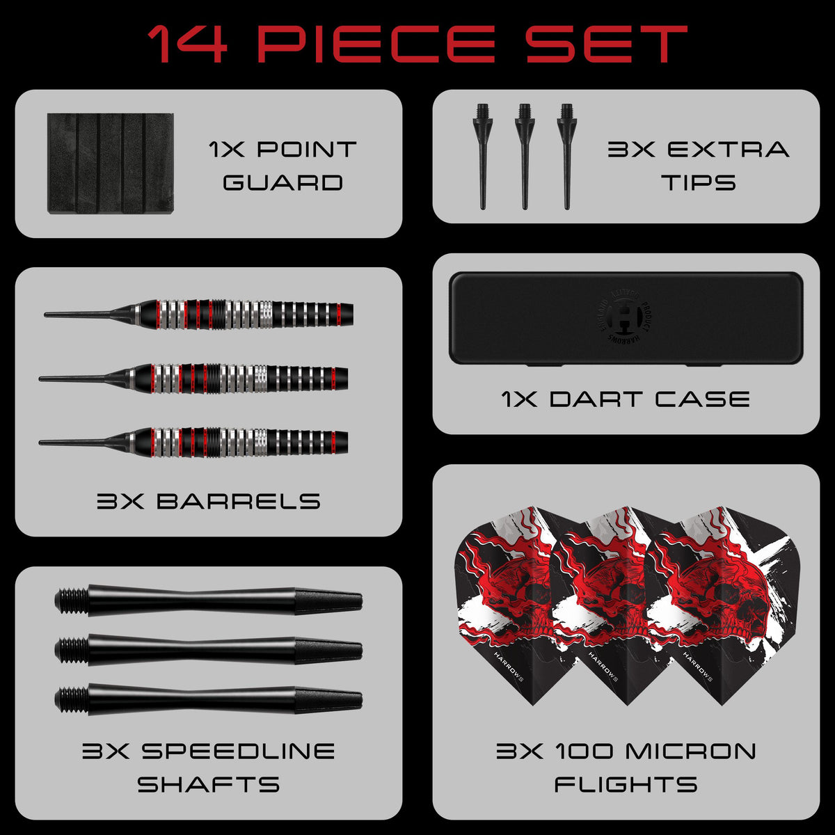 Heavy Metal Ryan Searle Stainless Steel Soft Tip Darts