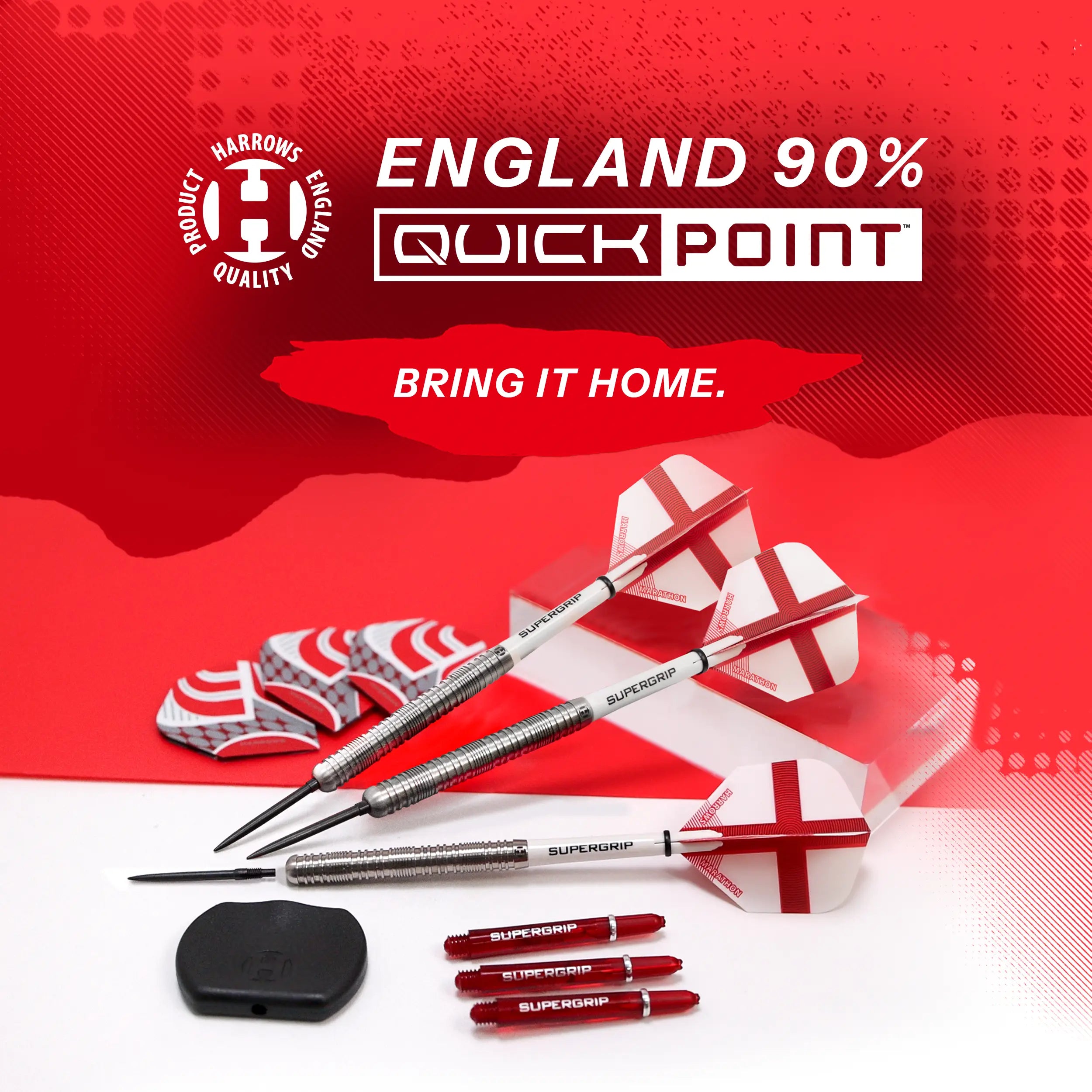 England 90% Quick Point Darts - The Beautiful Game Selection