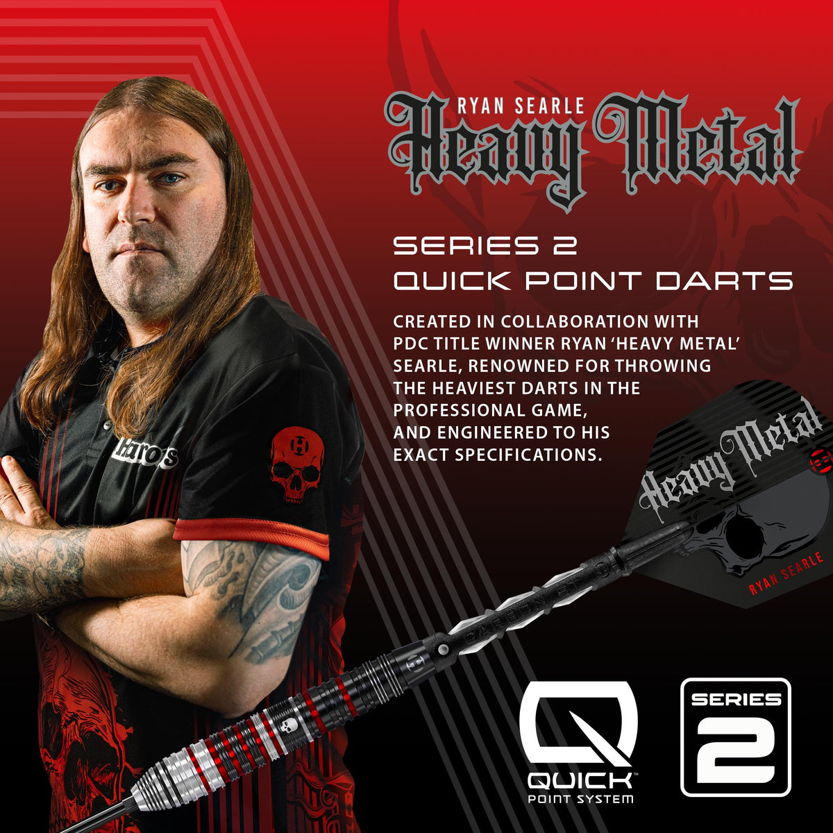 Ryan Searle 90% Series 2 Quick Point Darts