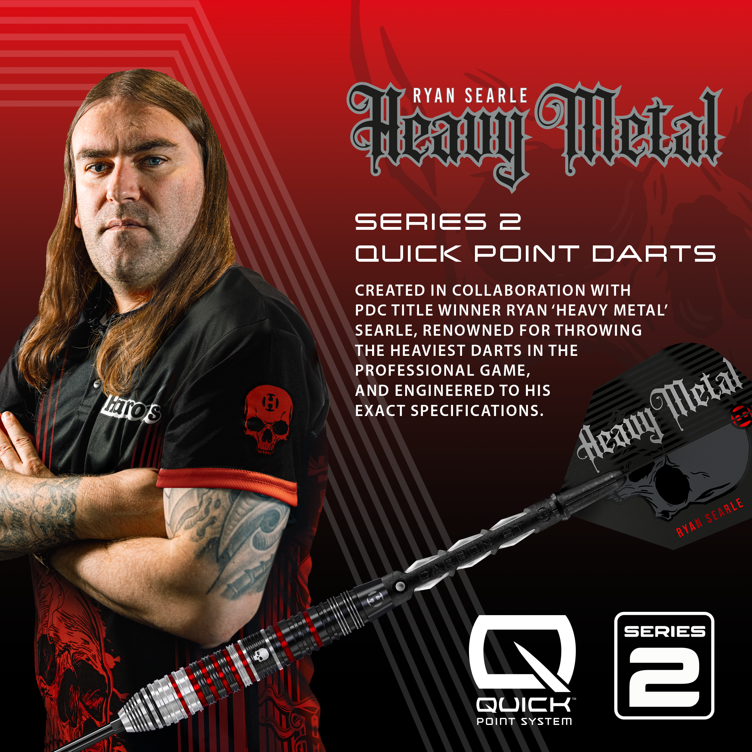 Ryan Searle 90% Series 2 Quick Point Darts