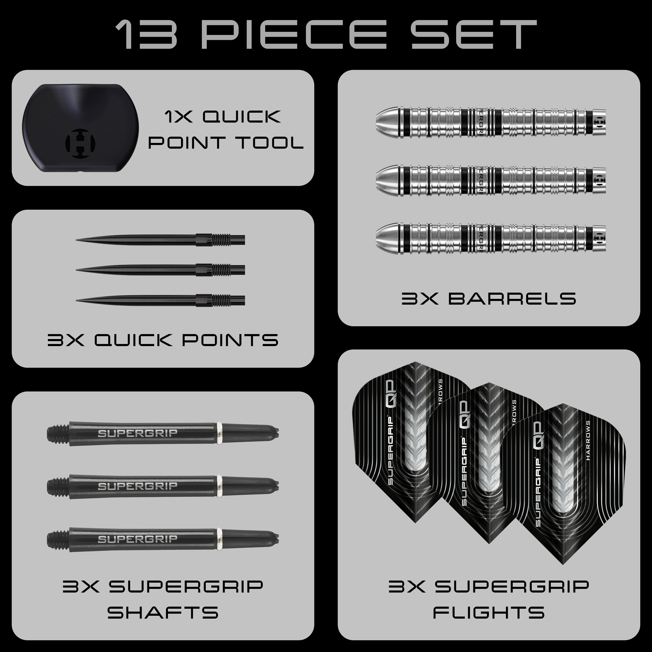 Supergrip QP Tapered 90% Quick Point Darts