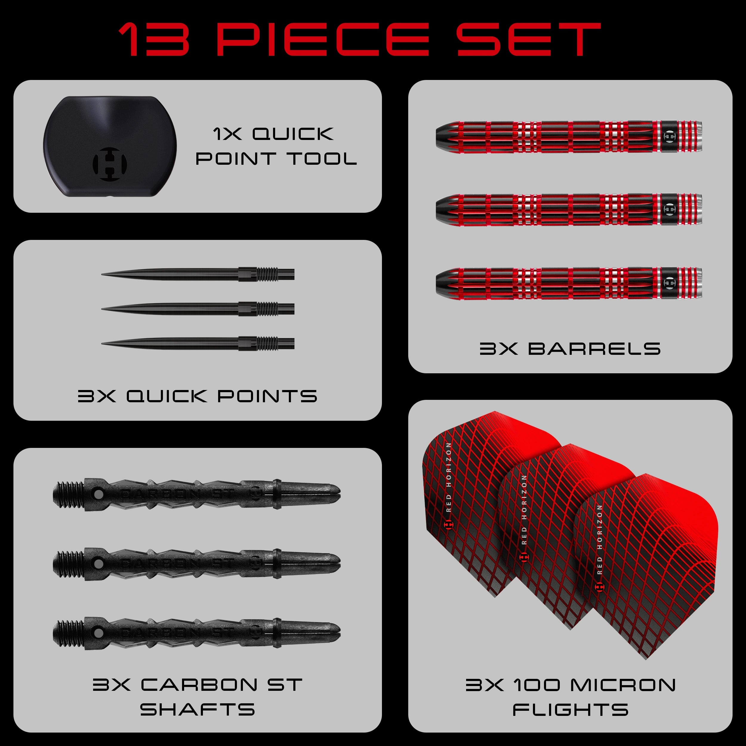 Red Horizon 90% Quick Point Darts