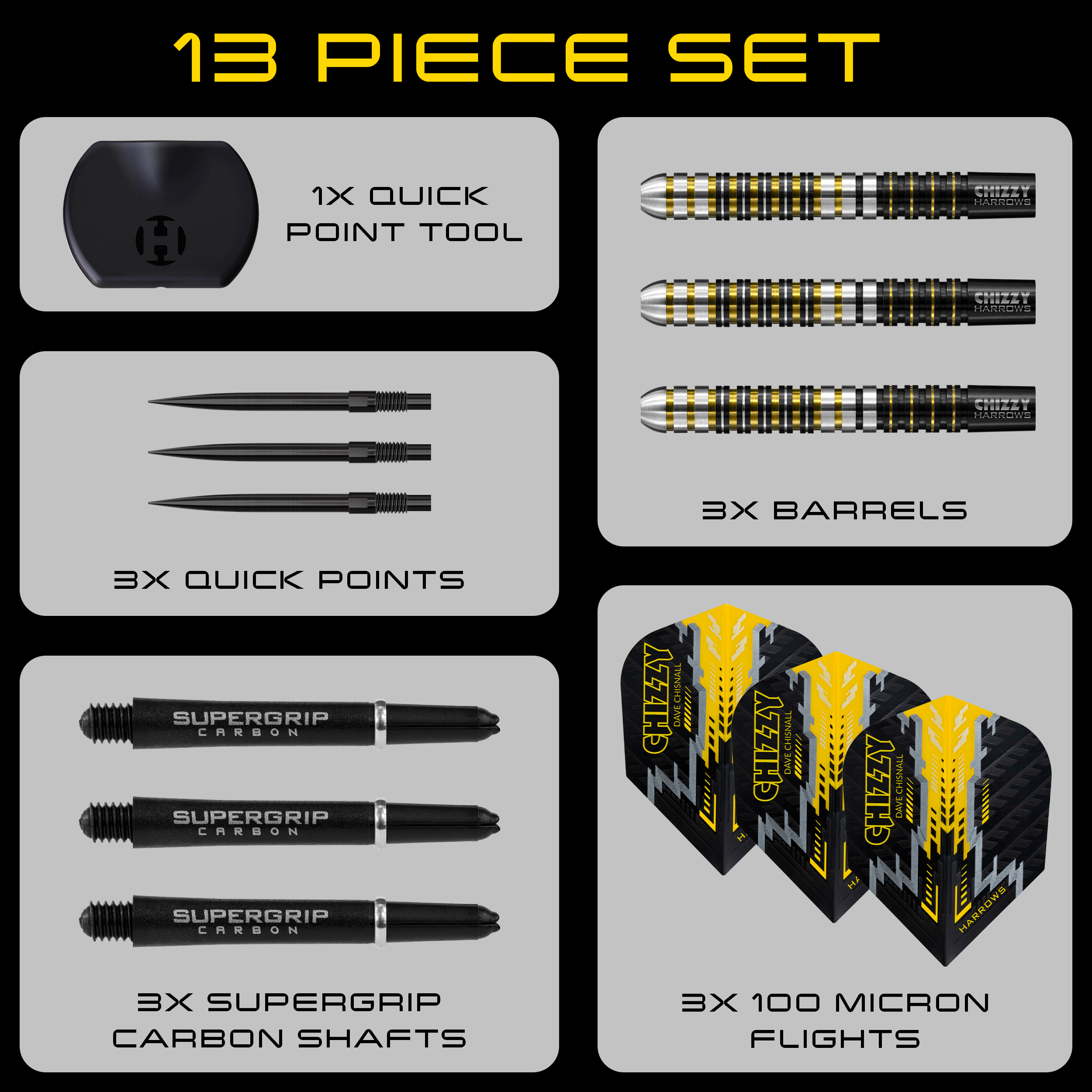 Chizzy 90% Quick Point Darts
