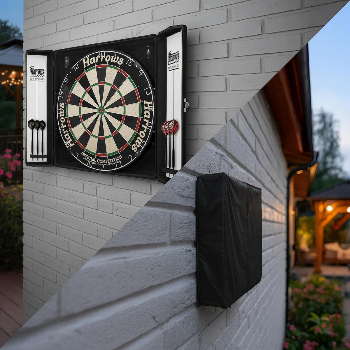 Harrows Top Shot Dartboard & Cabinet Set