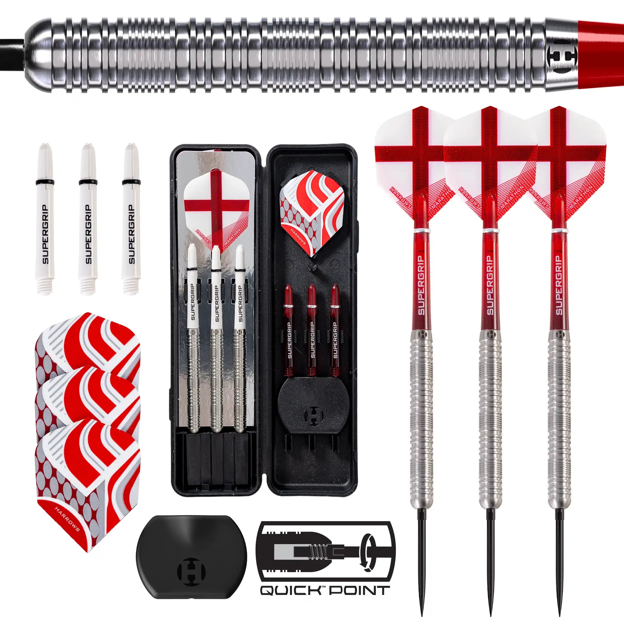 England 90% Quick Point Darts - The Beautiful Game Selection