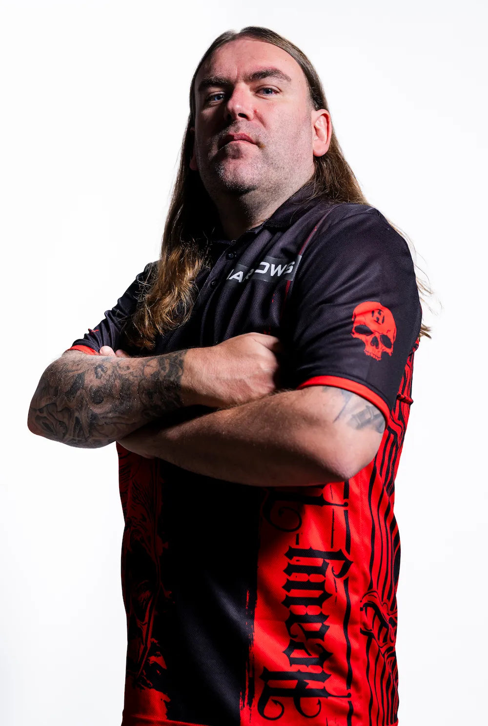 ryan searle in his harrows branded shirt
