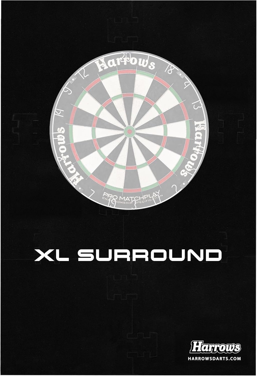Harrows XL Dartboard Surround - 6 Piece Wall Protector