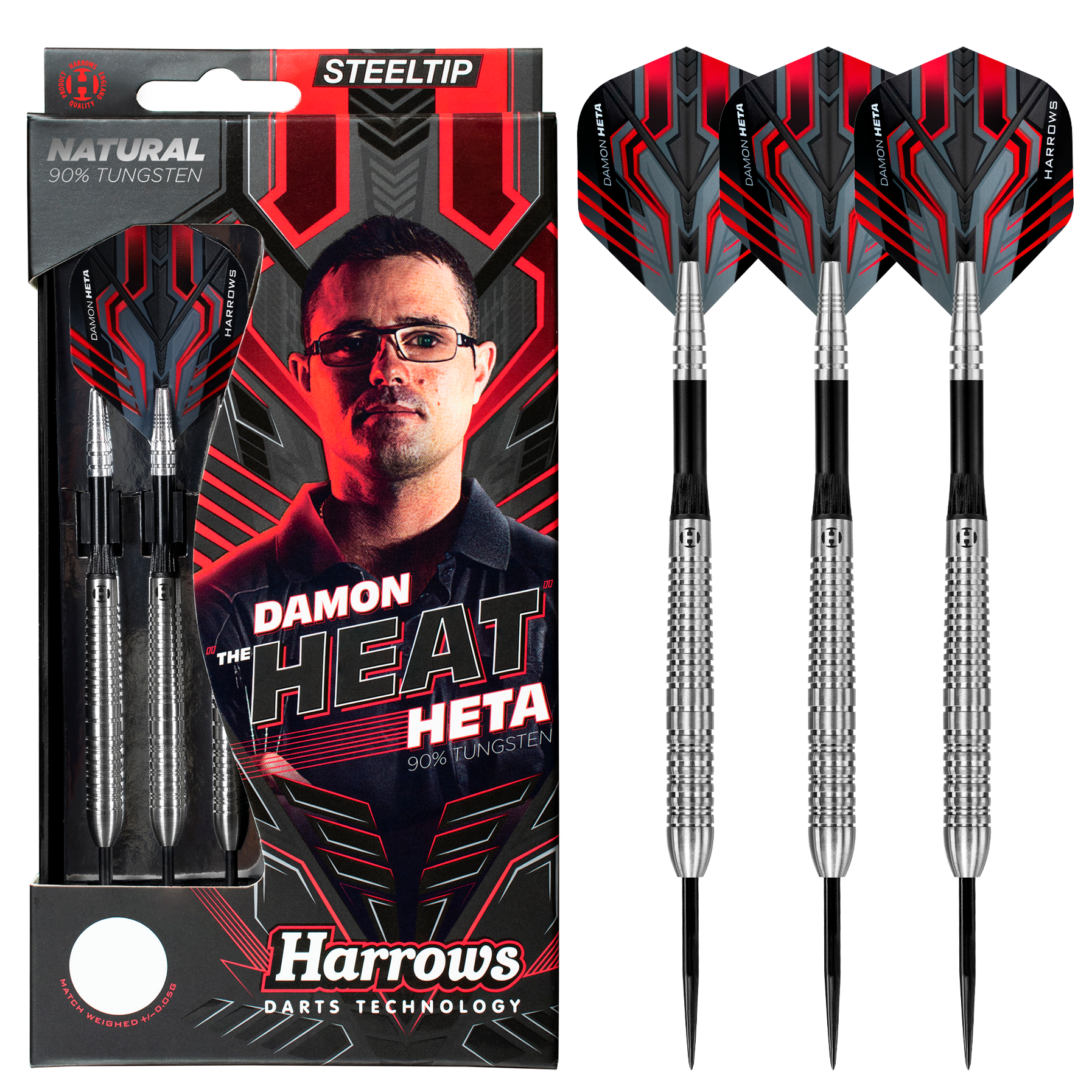 Damon Heta 90% - Natural Steel Tip Darts