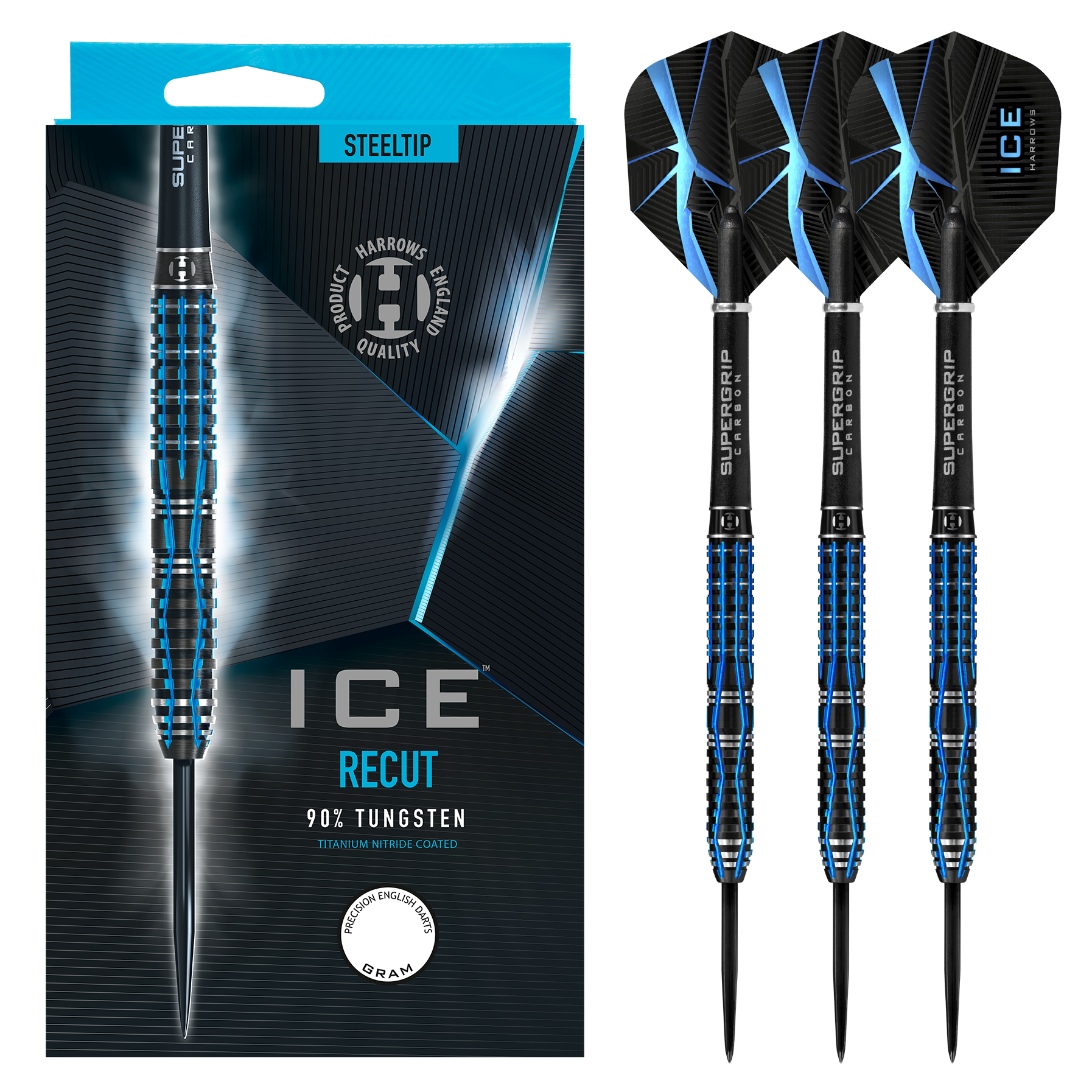ハローズICE RECUT 90%タングステン ダーツセット ICE - Recut 90% Steel Tip Darts