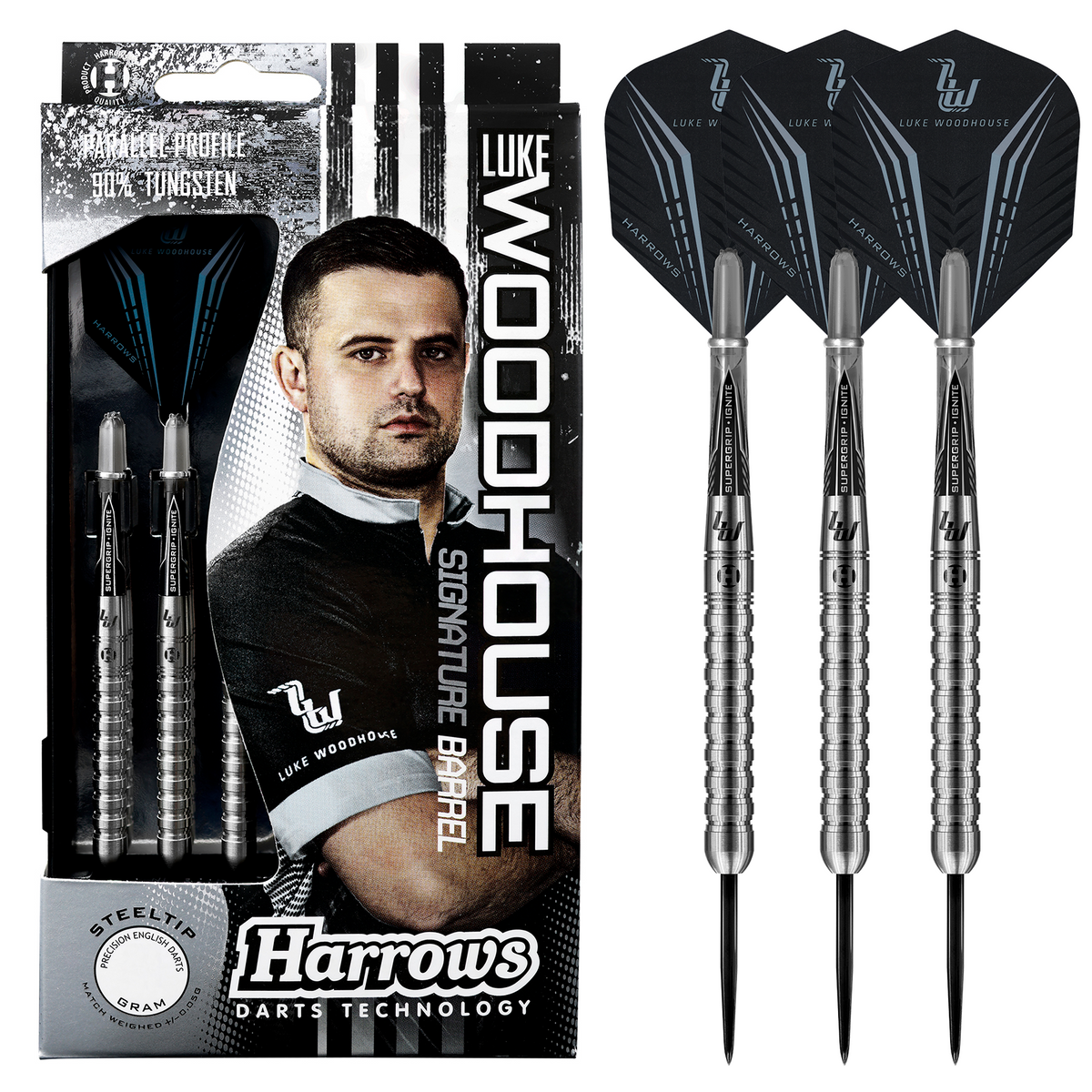 Luke Woodhouse 90% Steel Tip Darts