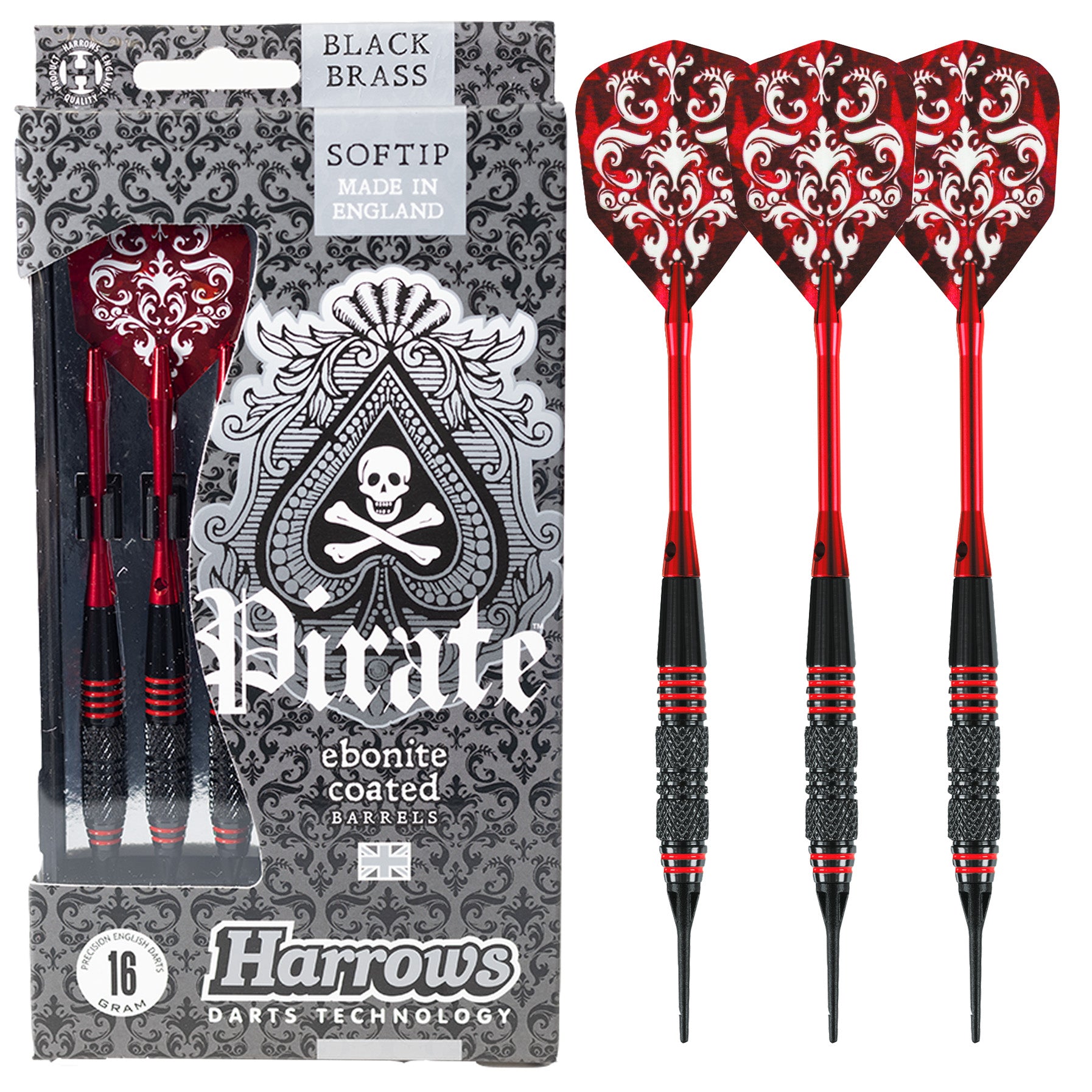 Harrows Pirate Red Soft Tip Darts | Tungsten Precision