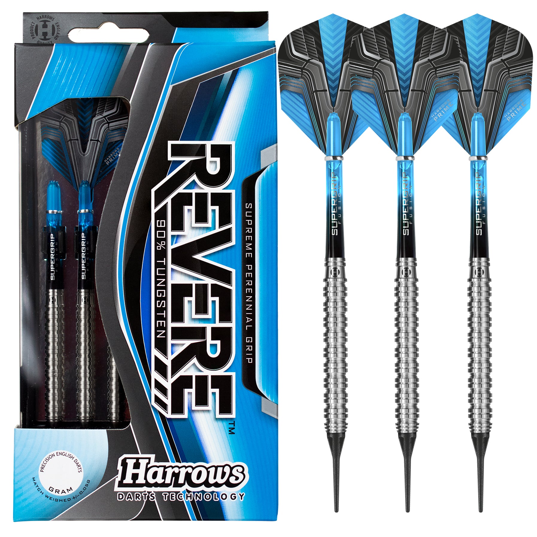 New Harrows Anniversary \"V-Wing\" 90% Tungsten Steel Tip Darts - 21...