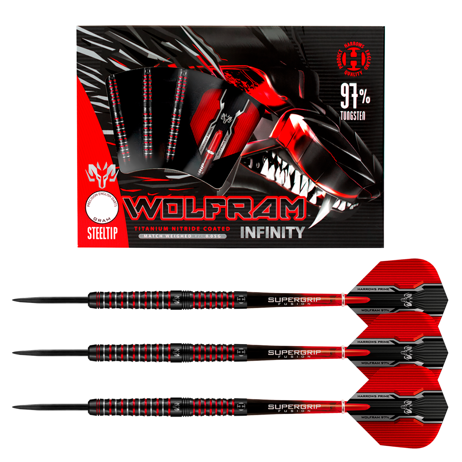 【タングステン97%】Harrowsウルフラムインフィニティ【カーボンシャフト】 Wolfram Infinity 97% Steel Tip Darts
