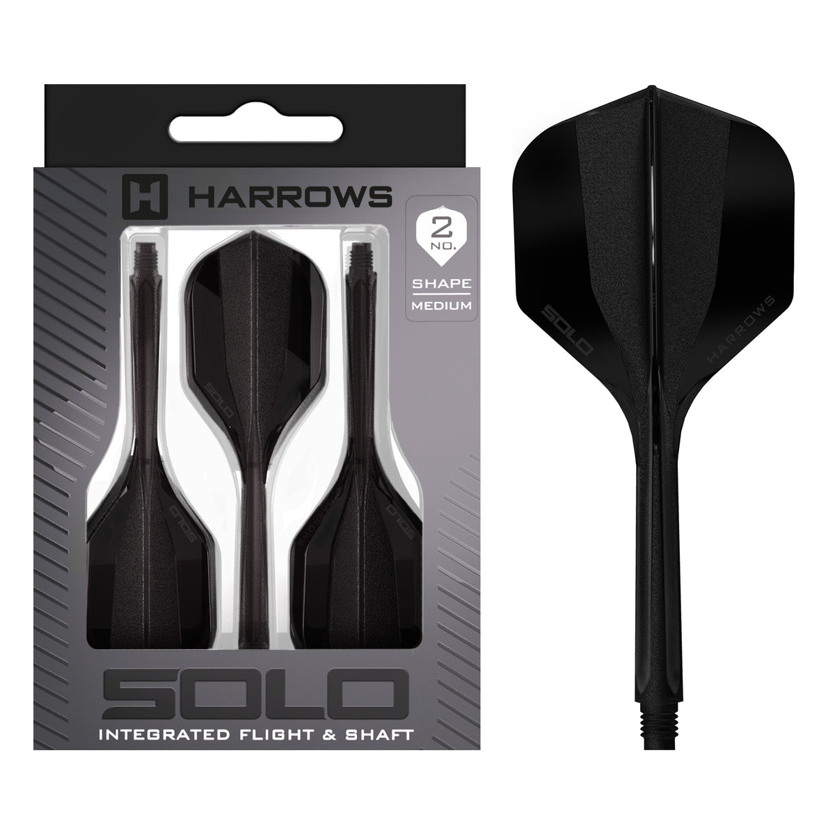 Solo No.2 Integrated Flight and Shaft - Black