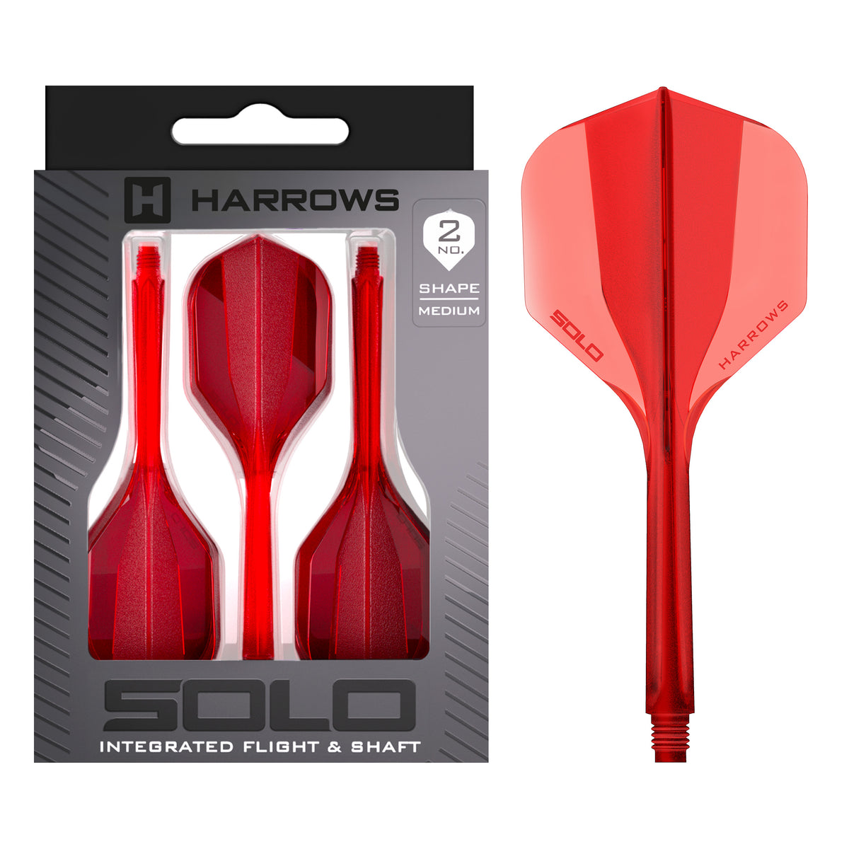 Solo No.2 Integrated Flight and Shaft - Red