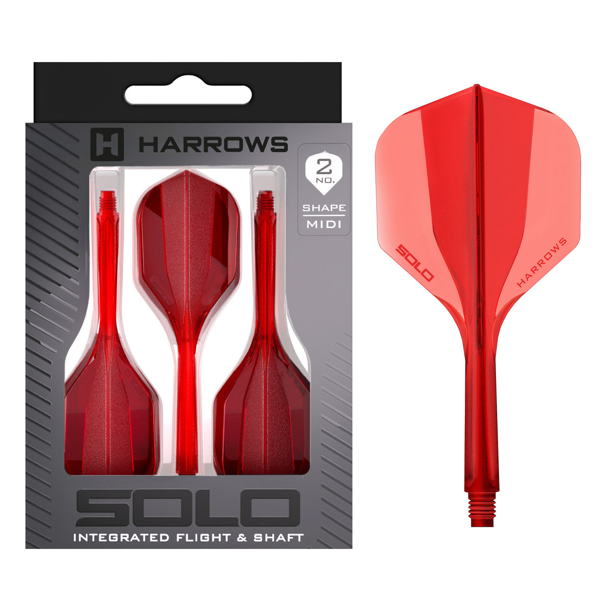 Solo No.2 Integrated Flight and Shaft - Red