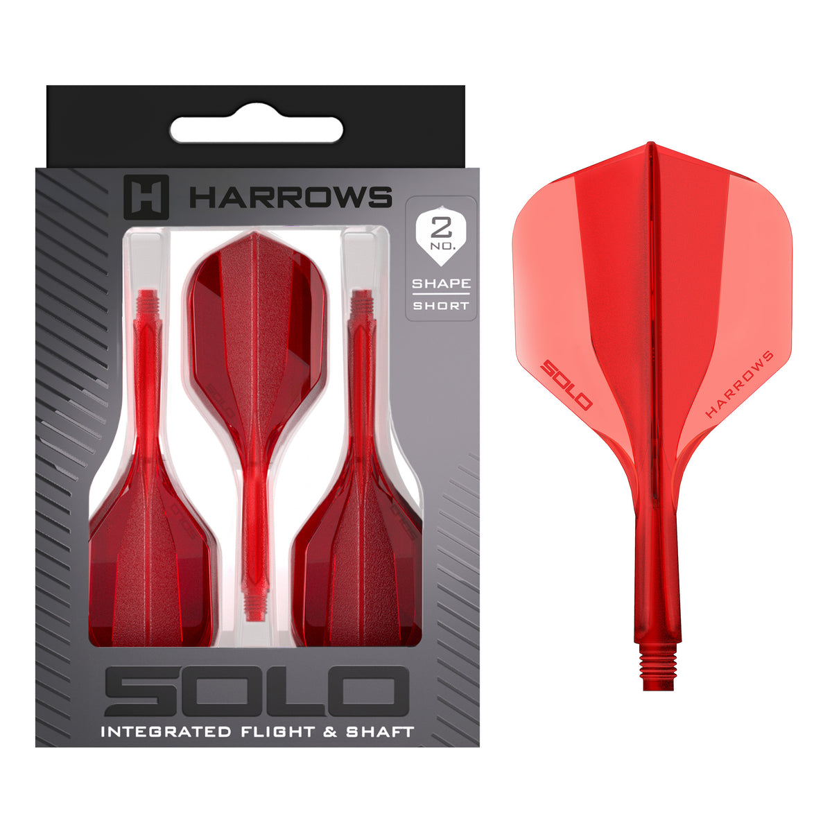 Solo No.2 Integrated Flight and Shaft - Red