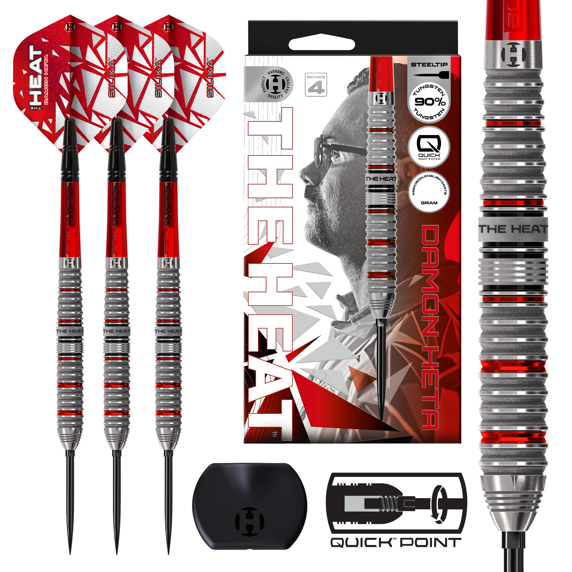 【ダーツ レア】デーモン ヘタ シリーズ4、クイックポイント付き Damon Heta 90% Series 4 Quick Point Darts ダーツ