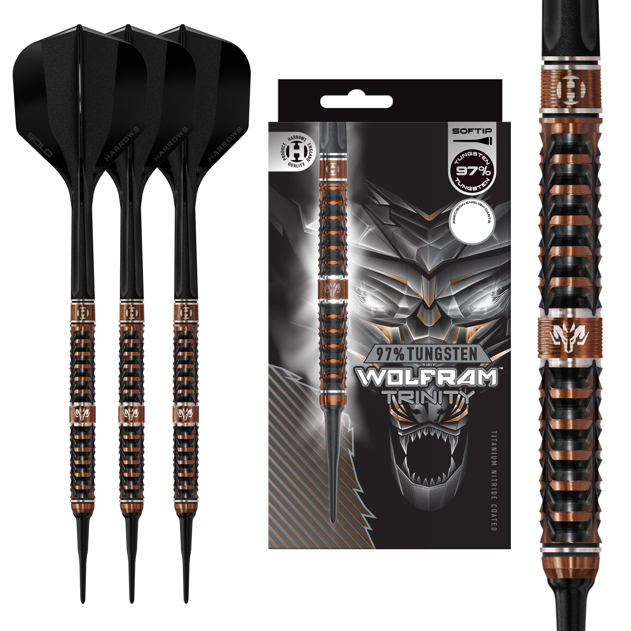 【ハローズ】ウルフラム トリニティ 18g Harrows Wolfram Trinity Soft Tip Darts | 97% Tungsten | 18g & 20g