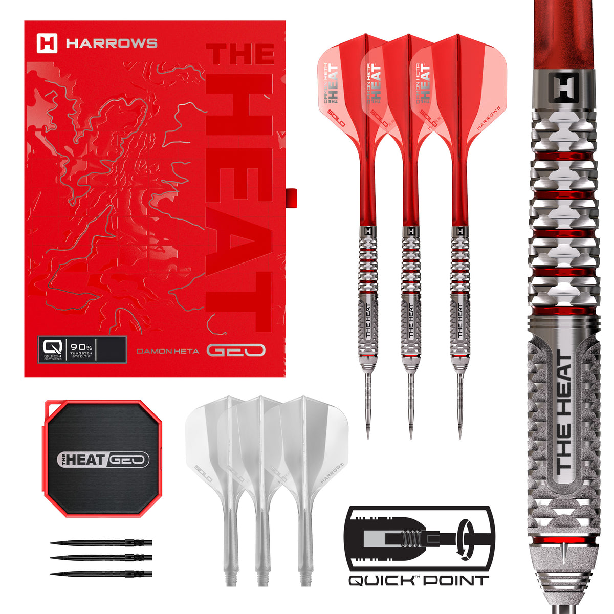 Damon Heta Geo 90% Tungsten Quick Point Darts