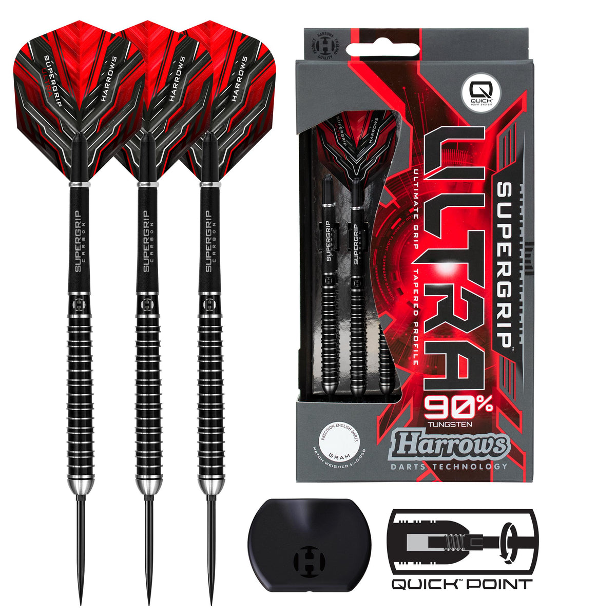 Supergrip Ultra 90% Quick Point Darts