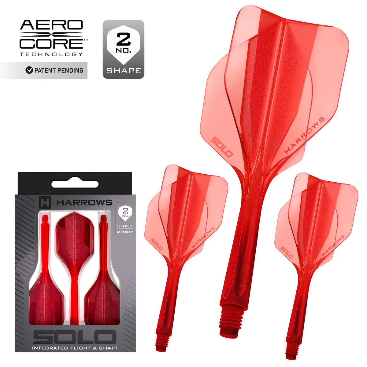 Solo No.2 Integrated Flight and Shaft - Red