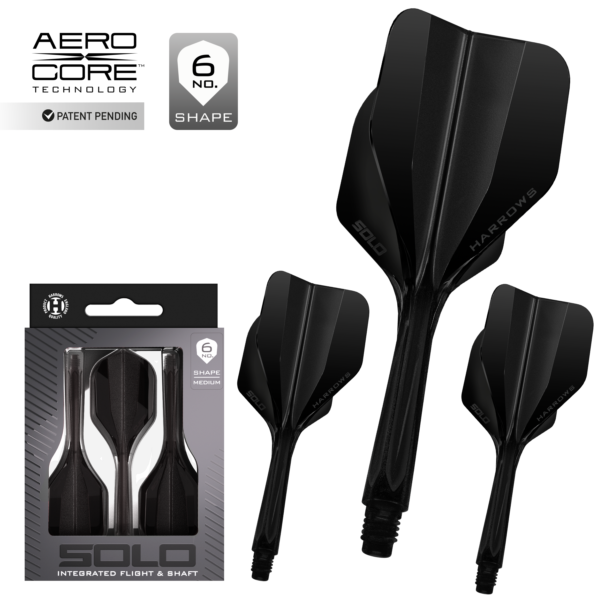 Solo: Integrated Flight and Shaft - Black