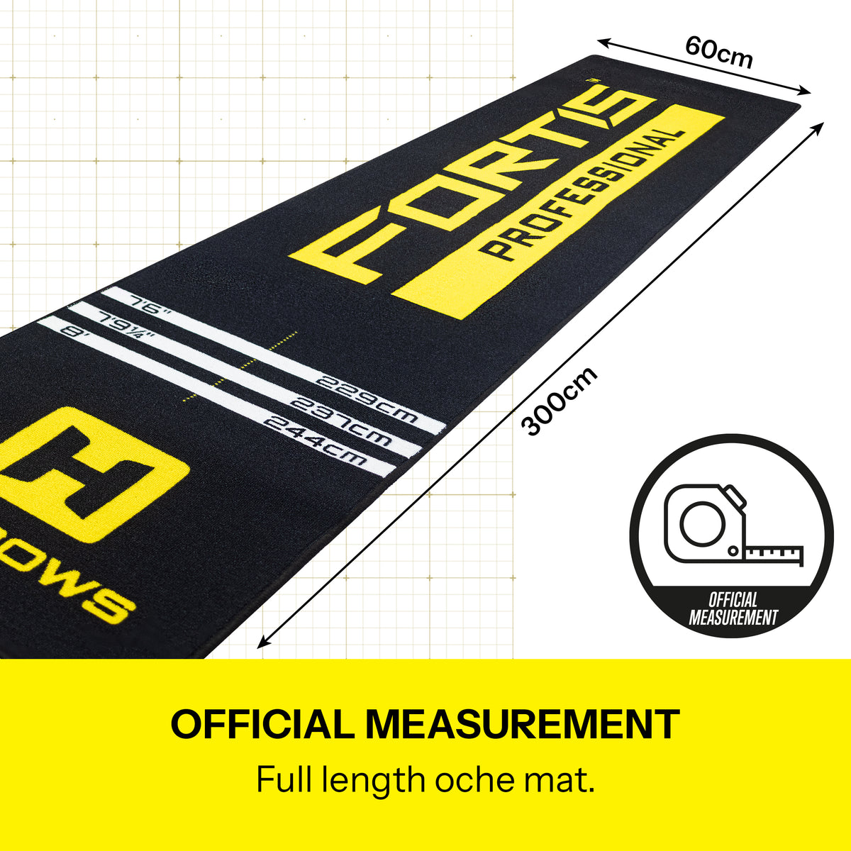Fortis Darts Mat - Yellow