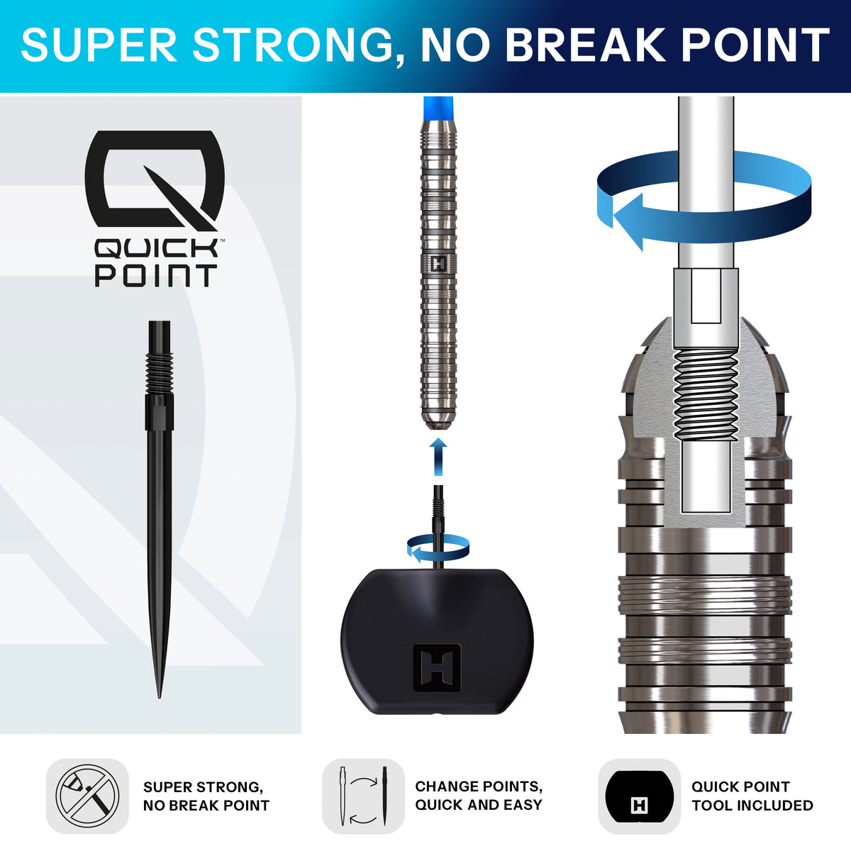 Flux Pro Tungsten Quick Point Darts