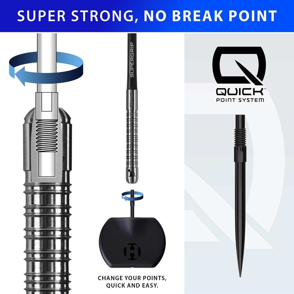 Supergrip 90% Quick Point Darts