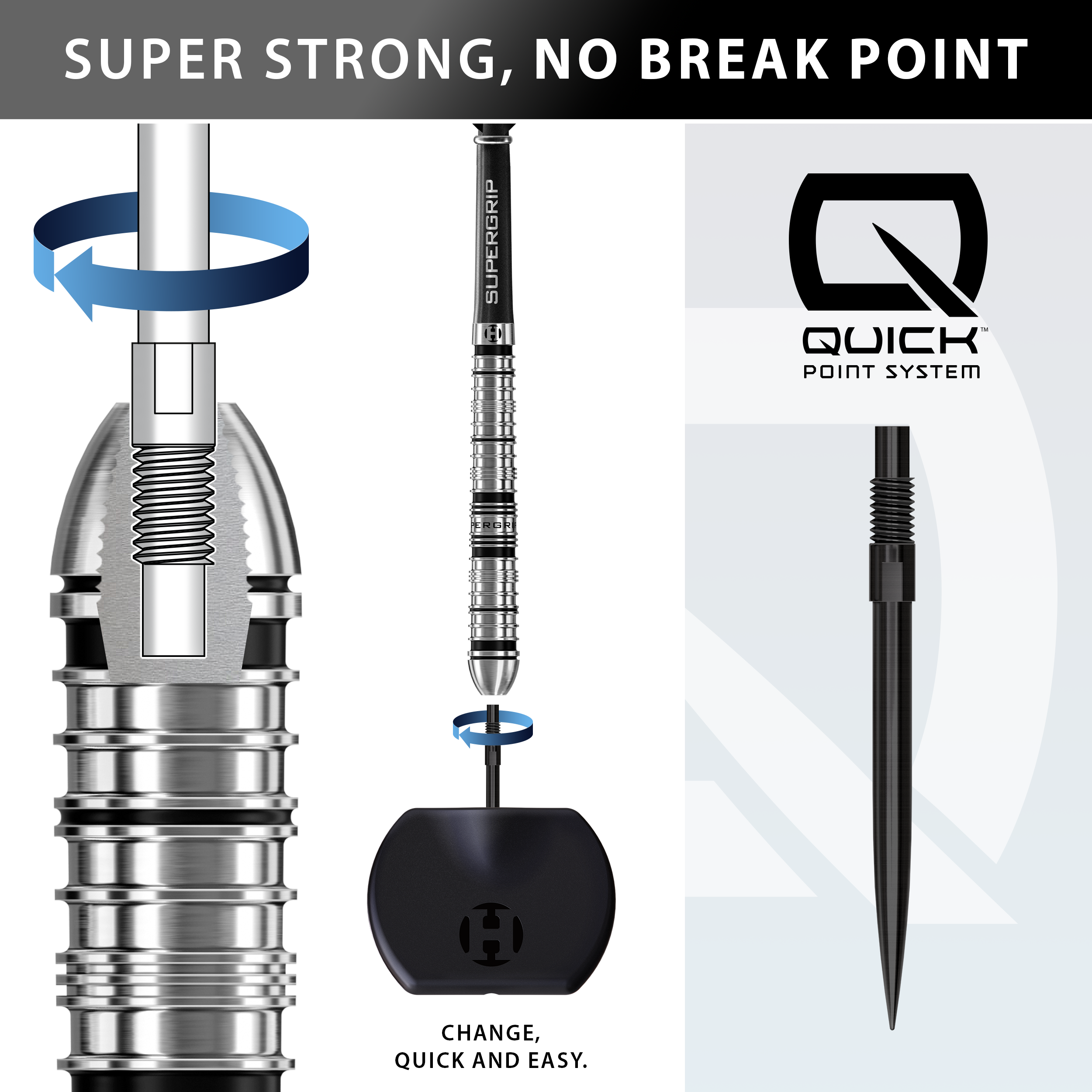 Supergrip QP Tapered 90% Quick Point Darts