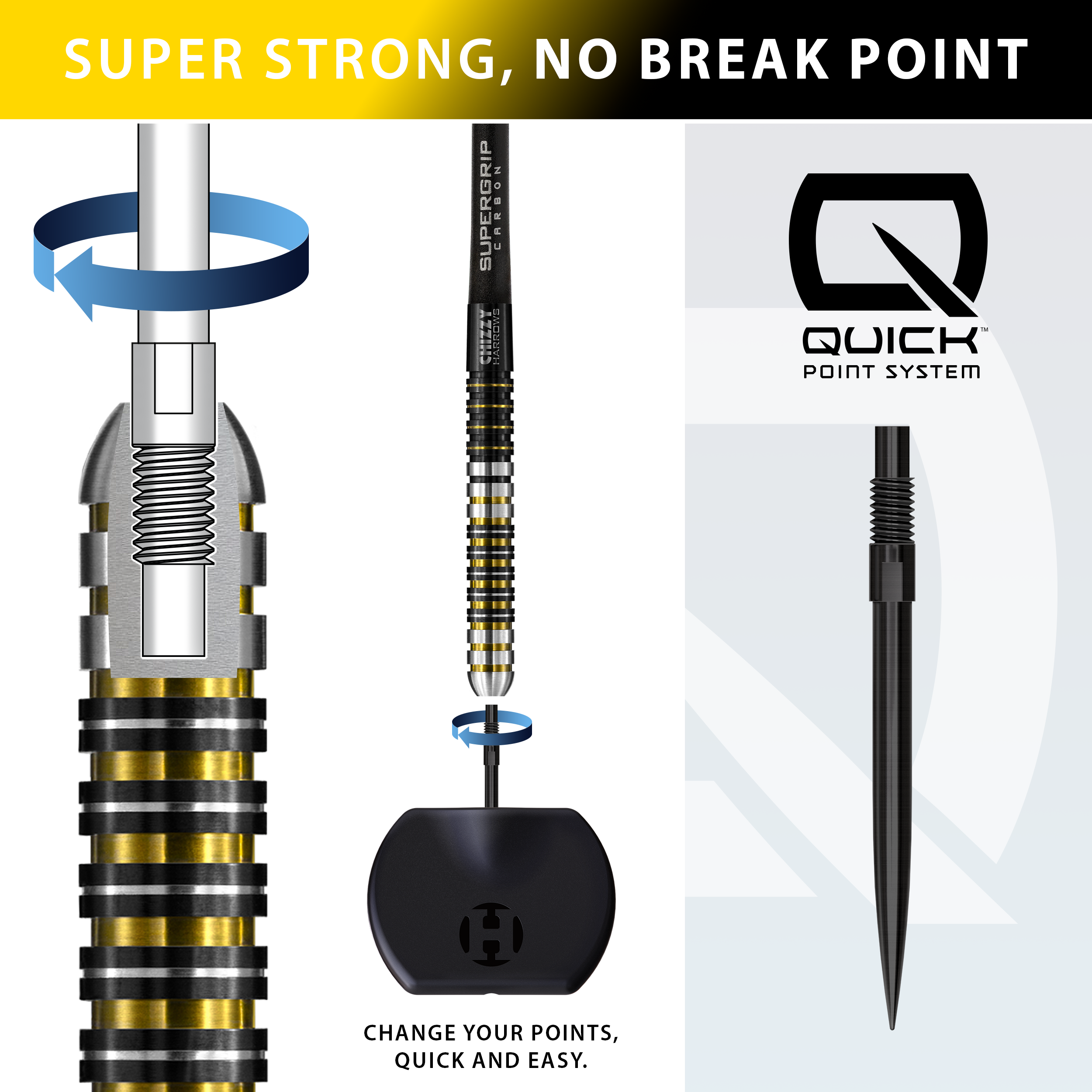 Chizzy 90% Quick Point Darts