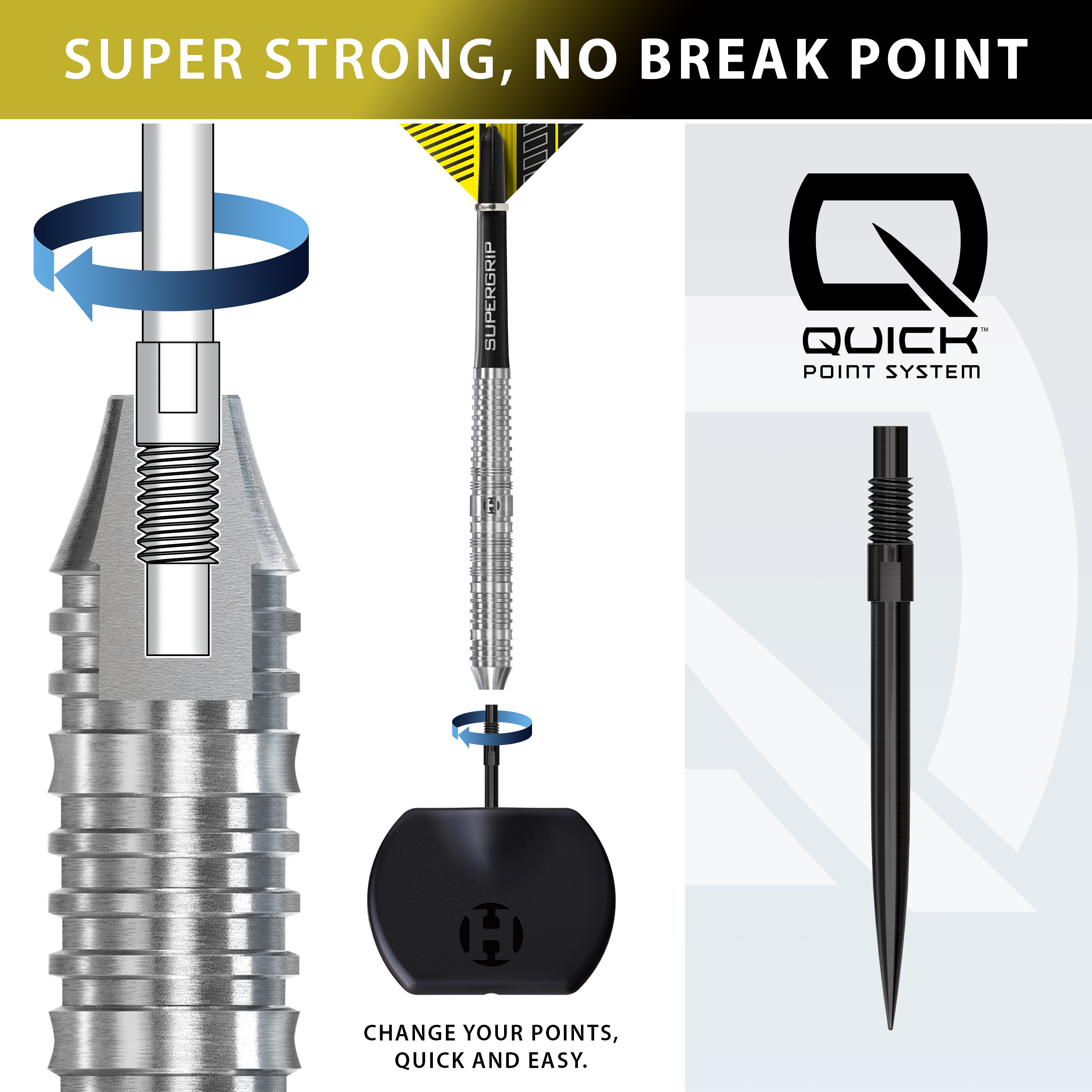 NX90 Parallel 90% Quick Point Darts
