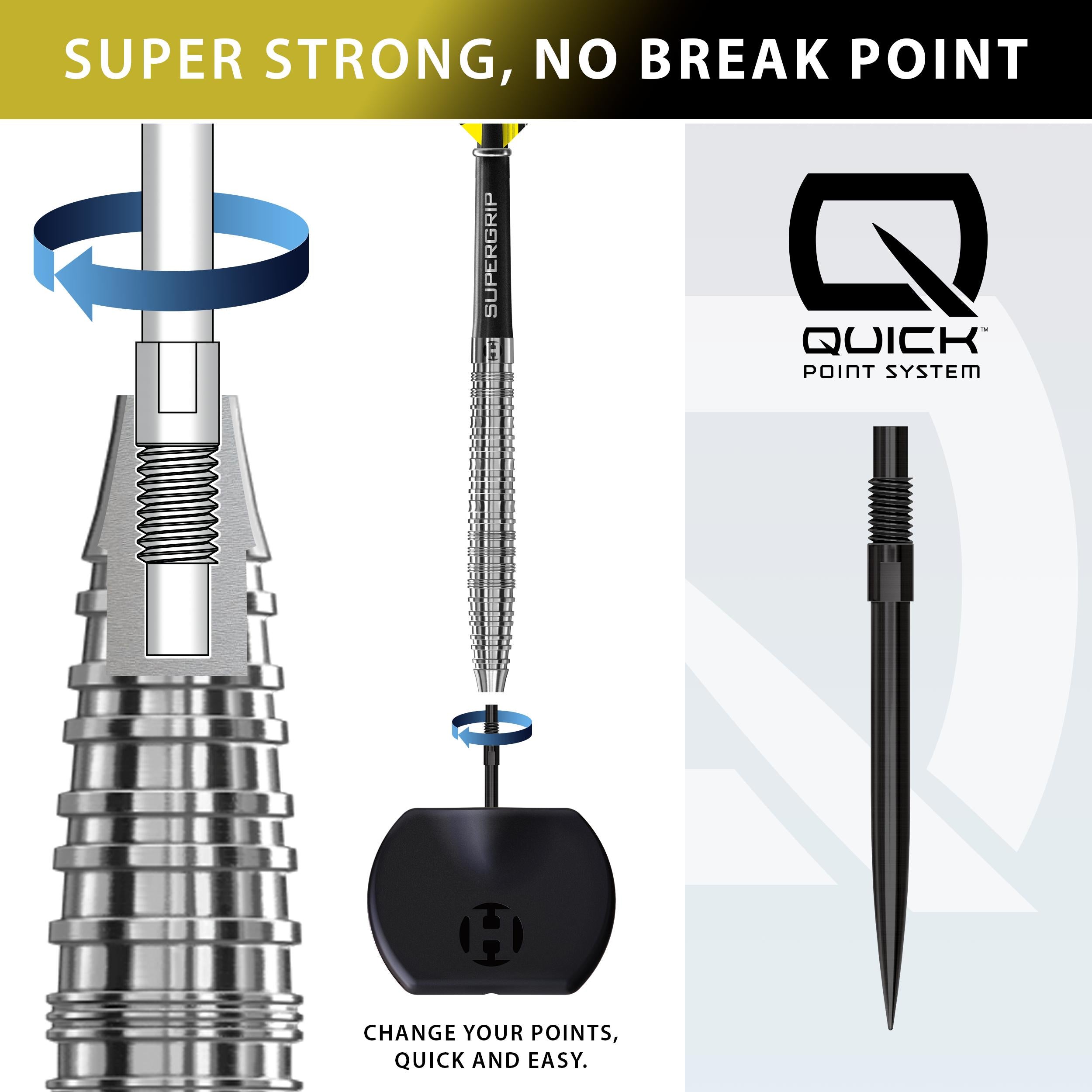 Dart with Quick Point System technology, showing the ability to change points quickly and easily.